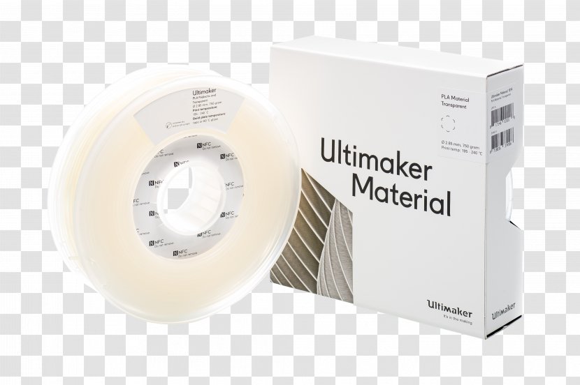 Ultimaker 3D Printing Filament Polyvinyl Alcohol Polylactic Acid - Acrylonitrile Butadiene Styrene - PLA Transparent PNG