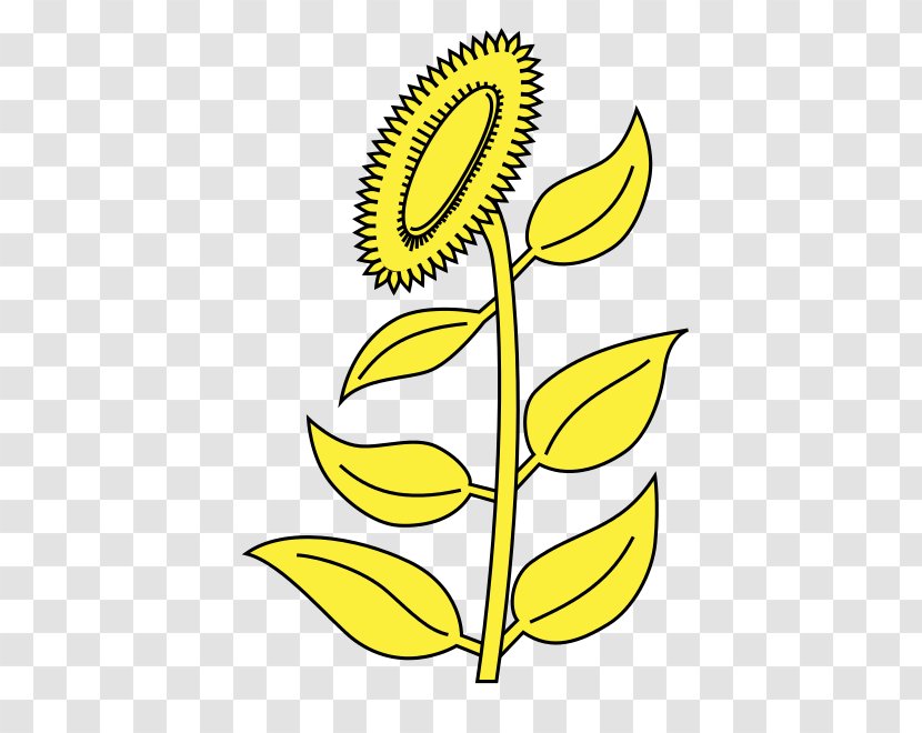 Clip Art Sunflower M Yellow Seed Black - Artwork - Color Mode: Rgb Transparent PNG