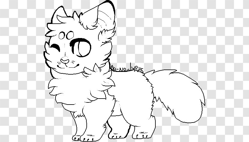 Whiskers Cat Line Art Drawing - Heart - Free Furry Base Transparent PNG