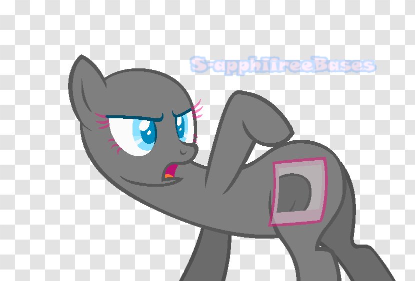 Cat Pony DeviantArt Base Drawing - Silhouette Transparent PNG