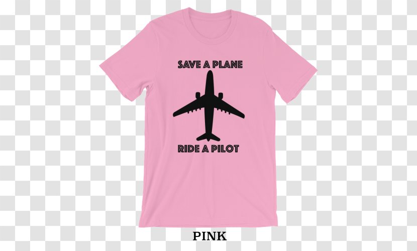 T-shirt Hoodie Unisex Clothing - Sizes - Pink Airplane Transparent PNG