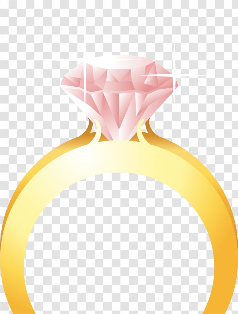 Ring Diamond Icon - Gemstone - Golden Atmosphere Transparent PNG