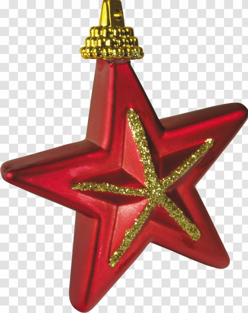 Christmas Ornament Star Toy - Decoration - Gold Stars New Year Picture Material Transparent PNG