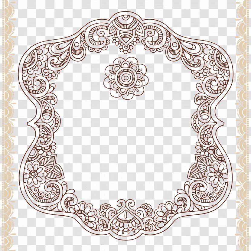 Mehndi Henna Tattoo Illustration - Photography - Ham Pattern Shading Vector Material Transparent PNG