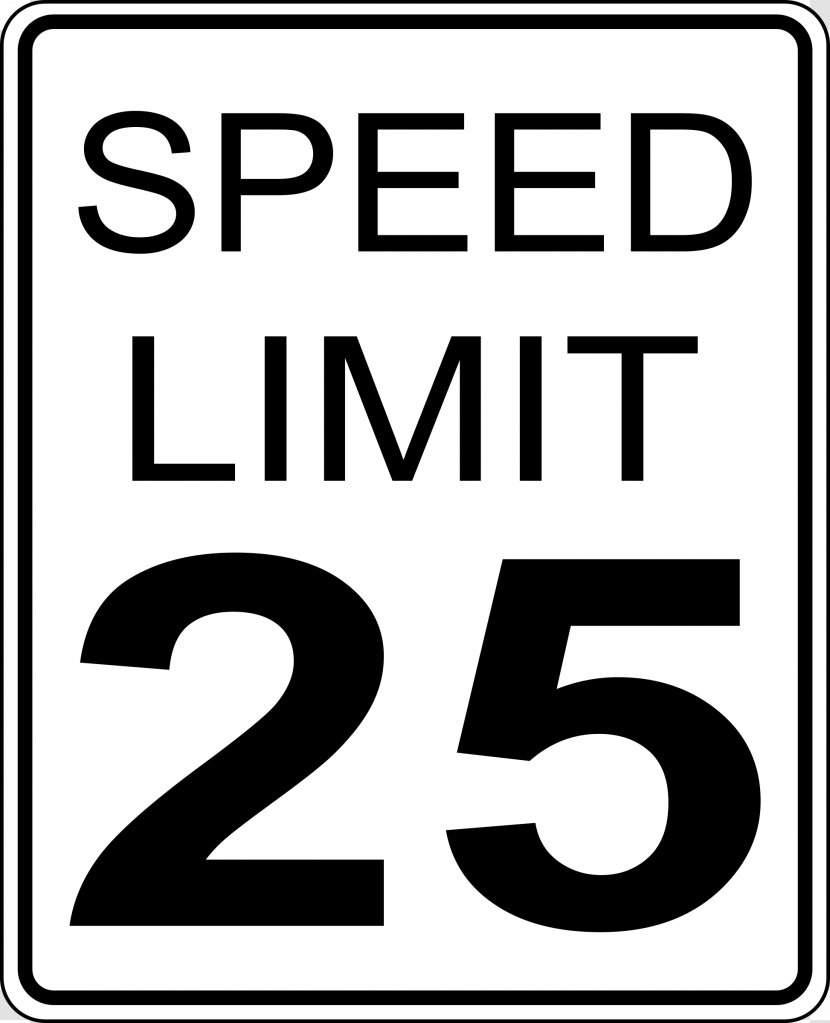 Speed Limit Traffic Sign Manual On Uniform Control Devices - 5 Transparent PNG