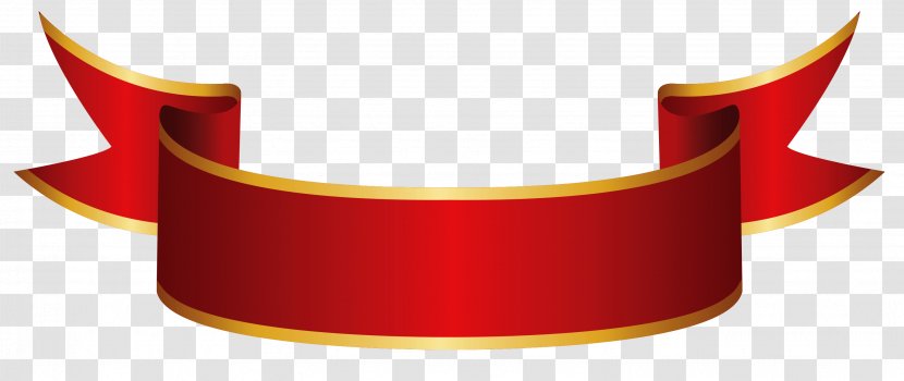 Banner Ribbon Paper Clip Art - Red Clipart Image Transparent PNG