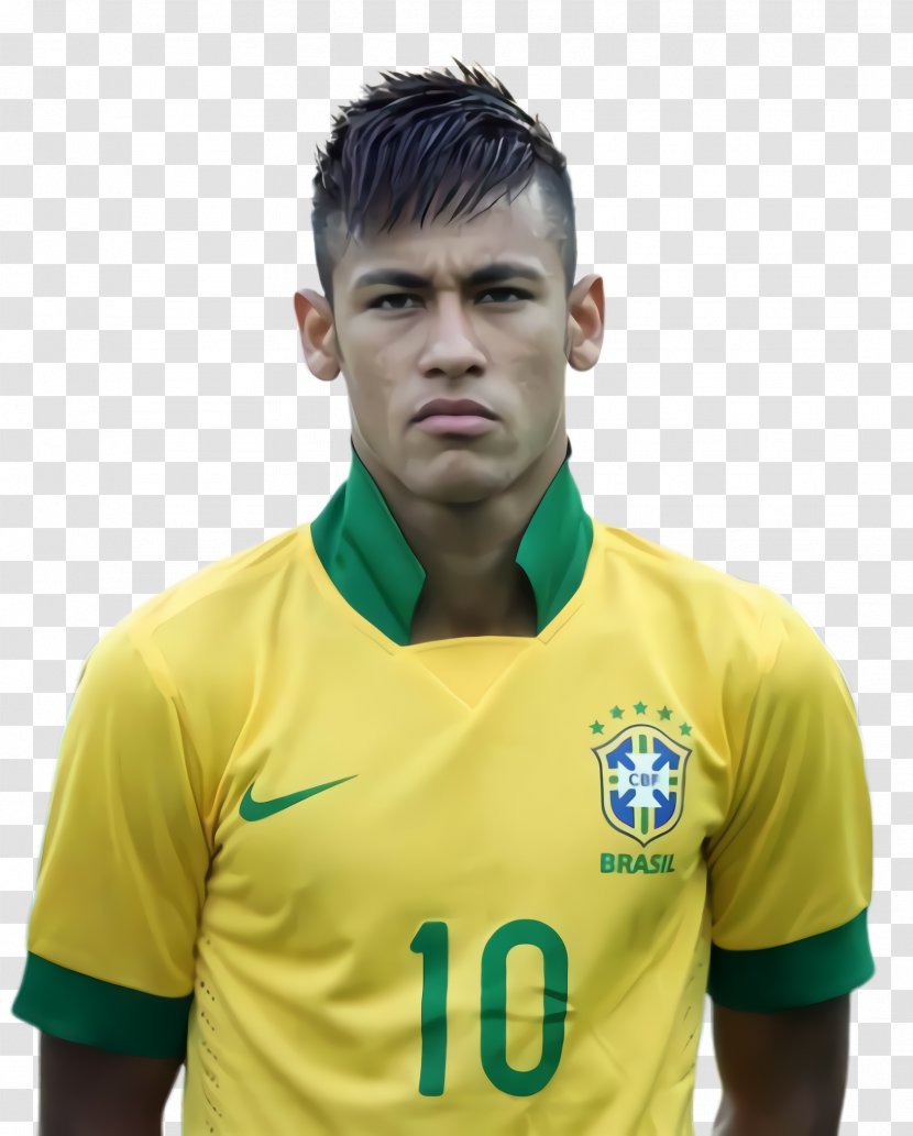 Cartoon Football - Brazil National Team - Sleeve Tshirt Transparent PNG