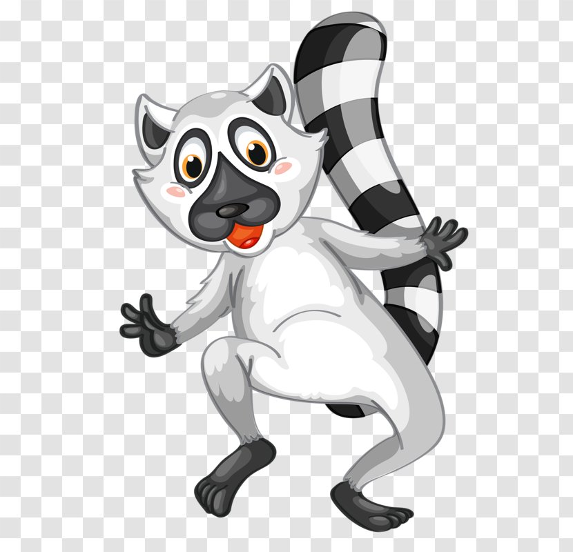 Lemur Clip Art - Cat Like Mammal - Cute Little Raccoon Transparent PNG
