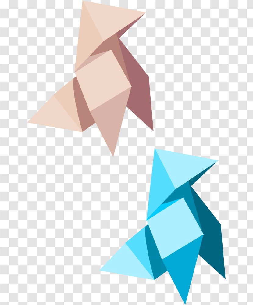 Paper Crane Origami Clip Art - Triangle - Birdie Transparent PNG