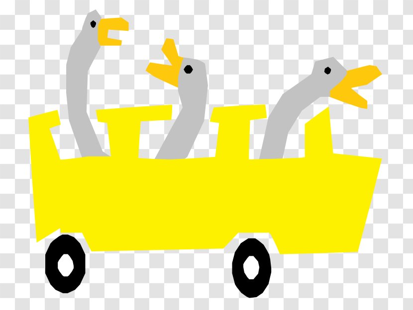 Bus Clip Art Duck Openclipart Goose - Wing Transparent PNG