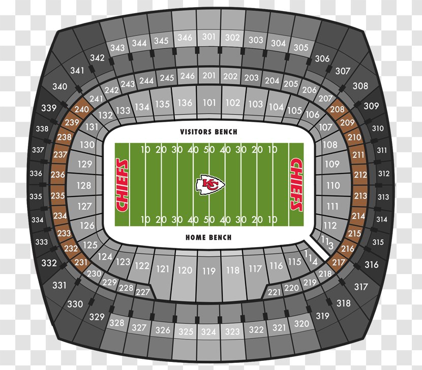Arrowhead Stadium Kansas City Chiefs Drive Aircraft Seat Map - Sport Venue - Level Game Transparent PNG
