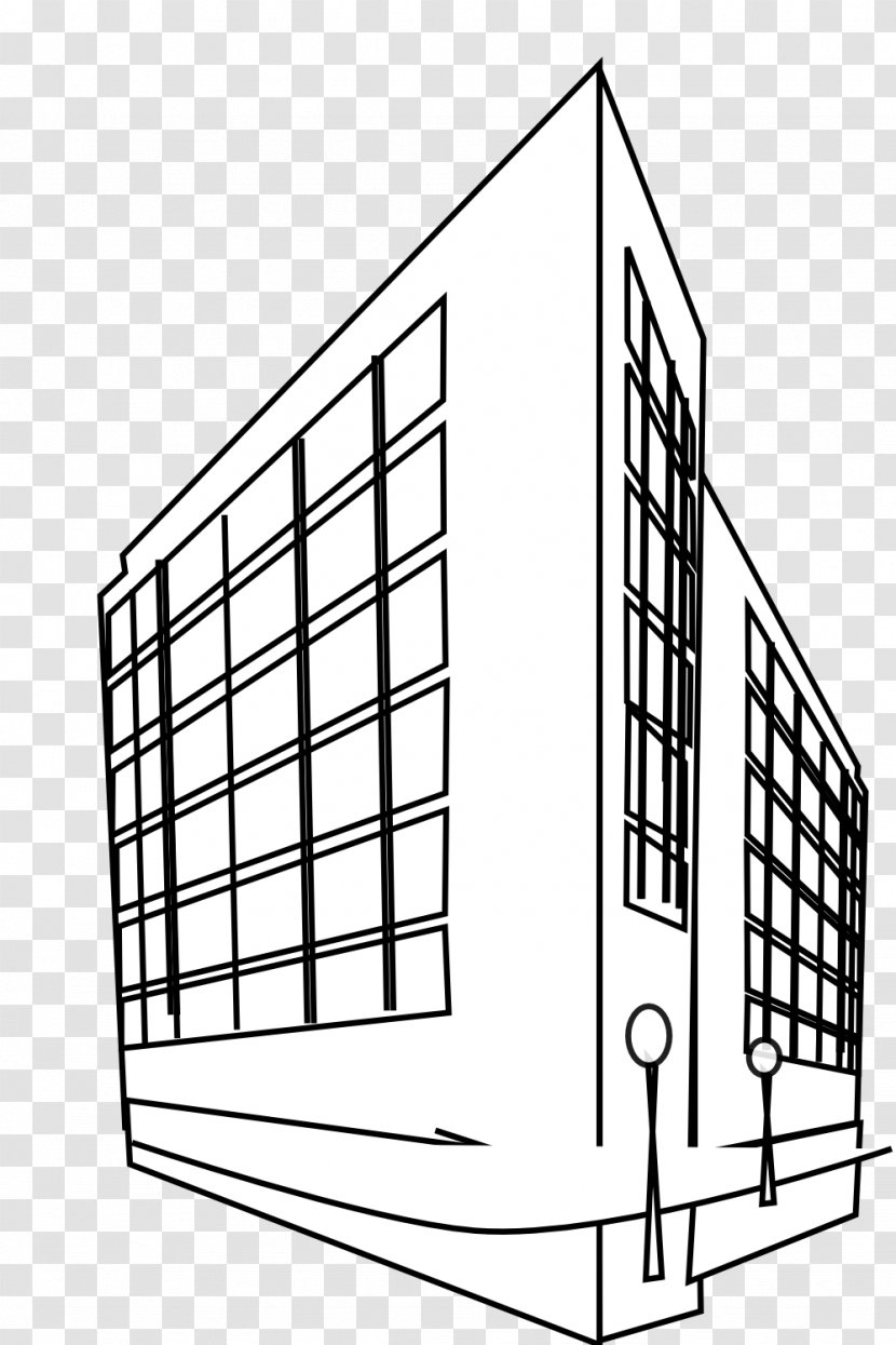 Building Black And White Clip Art - Rectangle - Tech Cliparts Transparent PNG