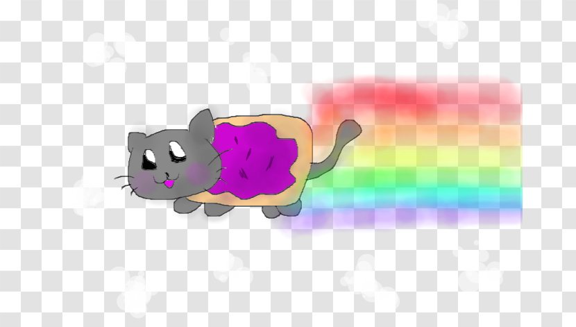 Nyan Cat Desktop Wallpaper Clip Art - Violet Transparent PNG