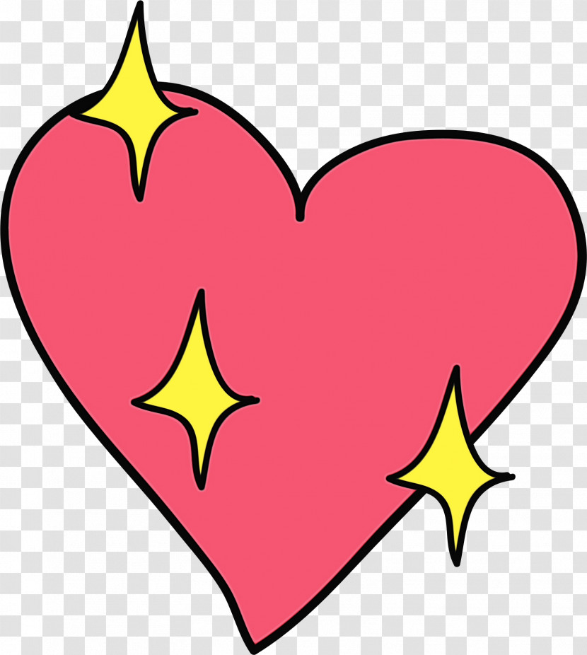 Heart Red Pink Line Art Love Transparent PNG