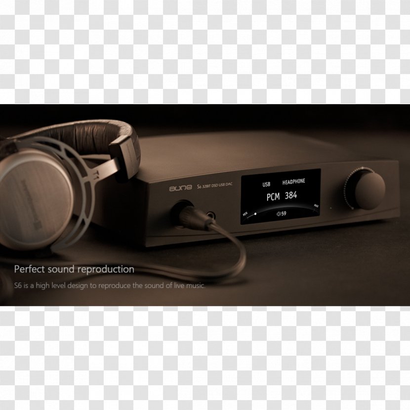 Audio Headphone Amplifier Digital-to-analog Converter Direct Stream Digital Transparent PNG