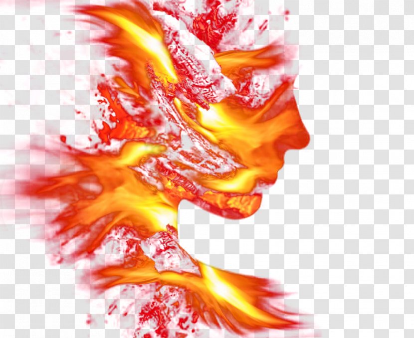 Flame Face - Abstract Transparent PNG