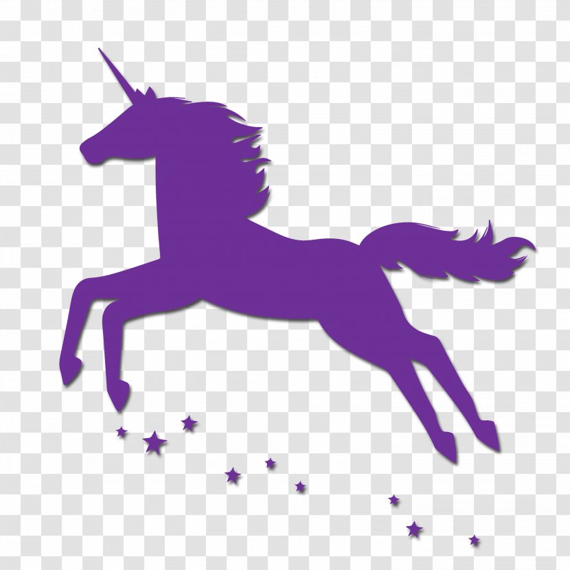 Unicorn Silhouette Royalty-free Photography - Violet - Horn Transparent PNG