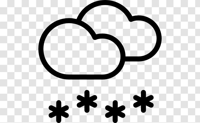 Snow Weather Cloud - Black And White Transparent PNG