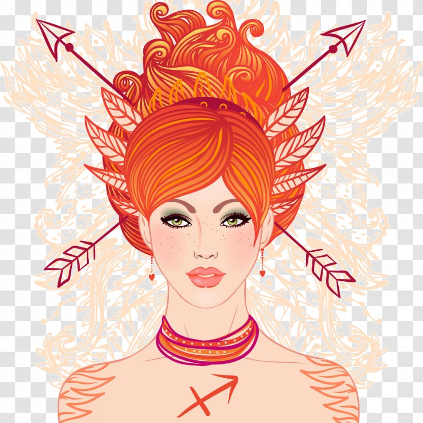 Sagittarius Astrological Sign Zodiac Astrology Horoscope - Heart - Bristling With Arrows Princess Transparent PNG