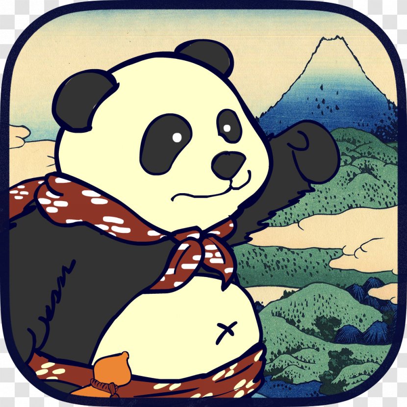 Canidae Views Of Mt. Fuji Bear Crane Dog - Cartoon - Art Panda Transparent PNG