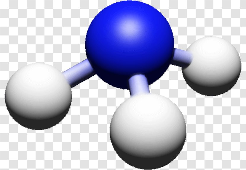 Ball-and-stick Model Ammonia Chemical Reaction Reagent - Substance - Burning Notes Transparent PNG