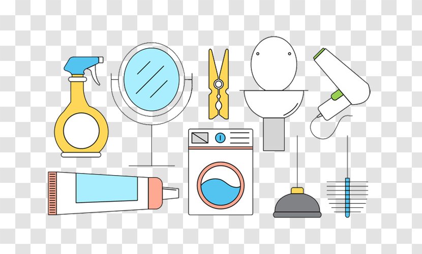 Graphic Design Illustration - Cleanliness - Watering Can Clean Washing Machine Clip Transparent PNG
