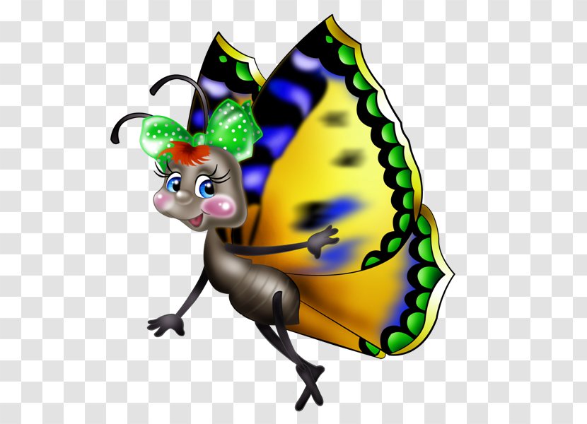 Butterfly Cartoon Clip Art - Fictional Character - Wings Transparent PNG