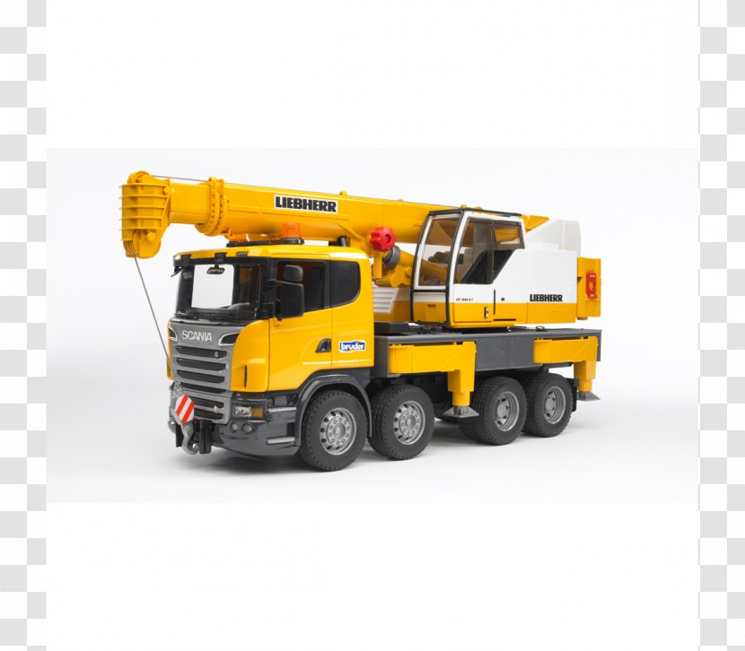 Car Scania PRT-range Liebherr Group Truck Crane - Yellow Transparent PNG