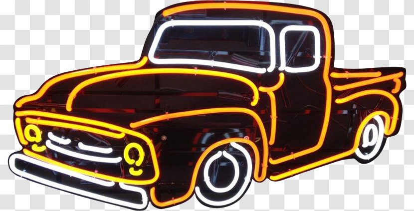 Pickup Truck Car Ford F-Series Model A Neon Sign - Vehicle - Effect Transparent PNG
