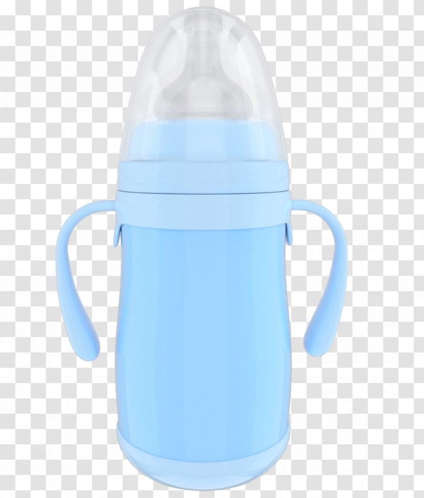 Baby Bottle Water Blue Pacifier - Heart Transparent PNG
