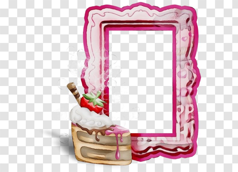 Birthday Photo Frame - Picture - Magenta Rectangle Transparent PNG