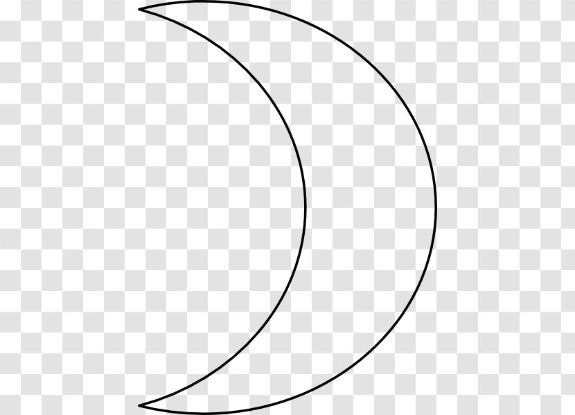 White Circle Area Angle Pattern - Moon Cliparts Transparent PNG