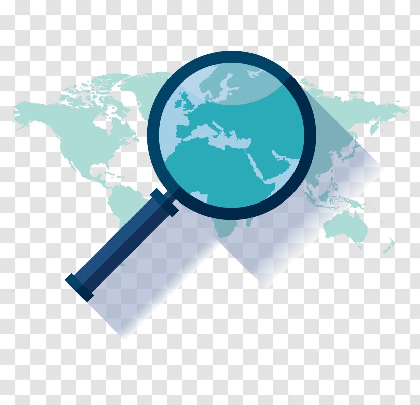 World Map Blank - Location - Vector Magnifying Glass Transparent PNG