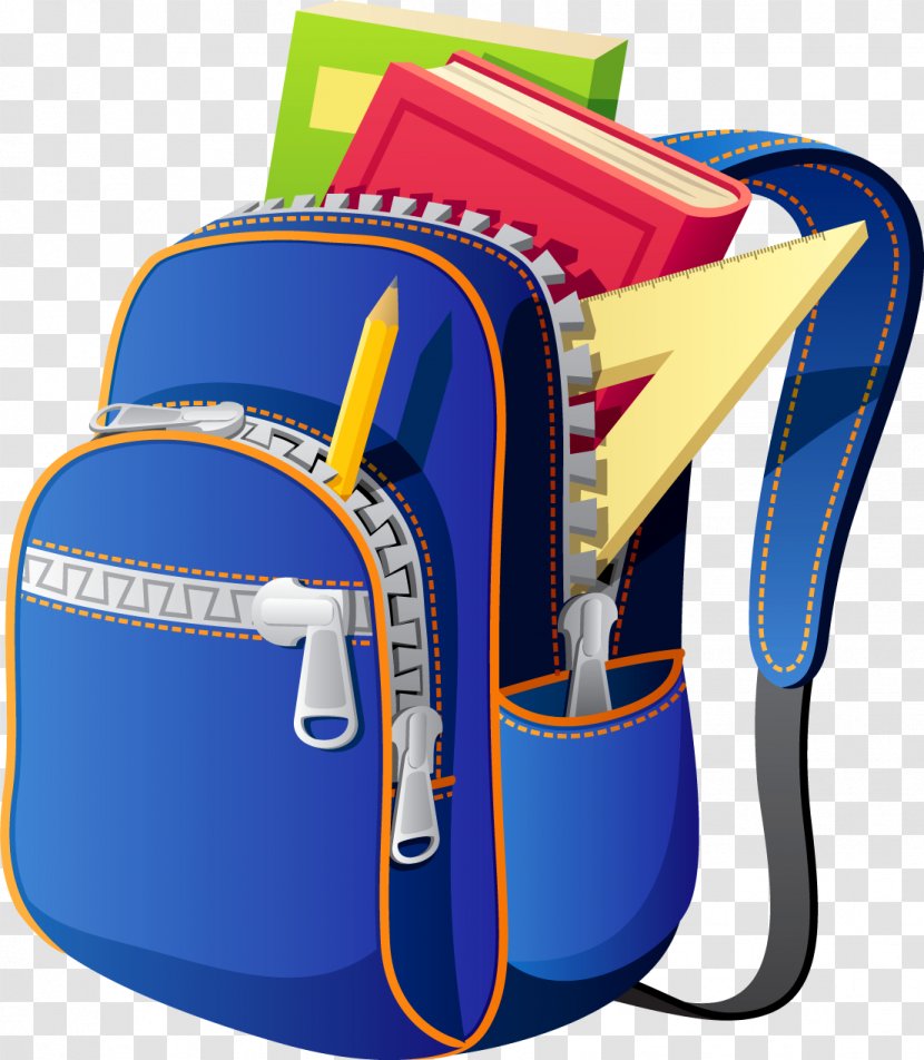 Backpack Stock Photography School Clip Art - Blue Transparent PNG