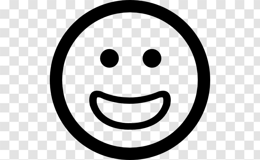 Smiley Happiness Clip Art - Black And White Transparent PNG