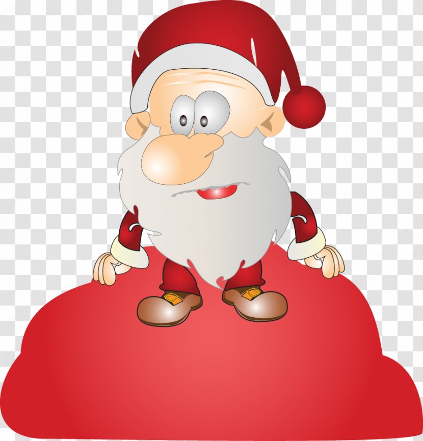 Santa Claus Christmas Ornament - Red - Creative Transparent PNG