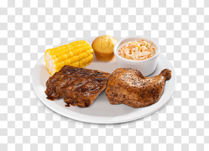 Spare Ribs Full Breakfast Barbecue Chicken Fried - American Food Transparent PNG