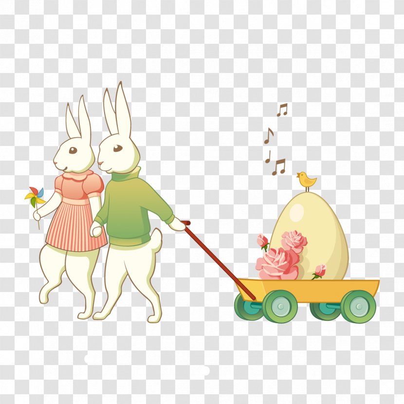 Easter Bunny European Rabbit Vector Graphics - Moon - Mammal Transparent PNG