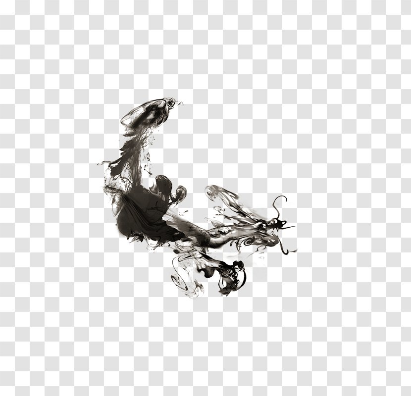 Ink Download Computer File - Silver - Hand-painted Jet Transparent PNG