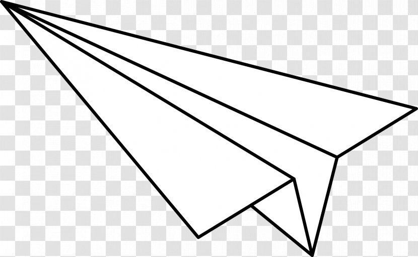 Airplane Paper Plane Clip Art Image - Black And White Transparent PNG
