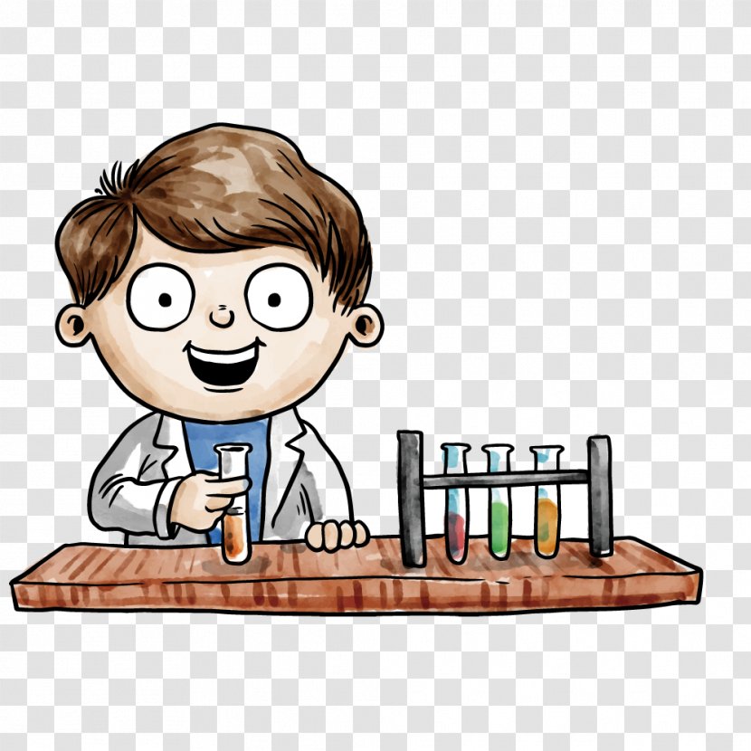 Analytical Chemistry Drawing Chemical Engineering Physics - Boy - Vector Science Experiment Transparent PNG