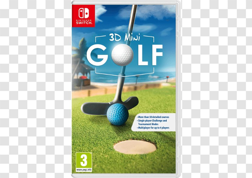 Nintendo Switch 3D Mini Golf Video Game Miniature - Advertising Transparent PNG