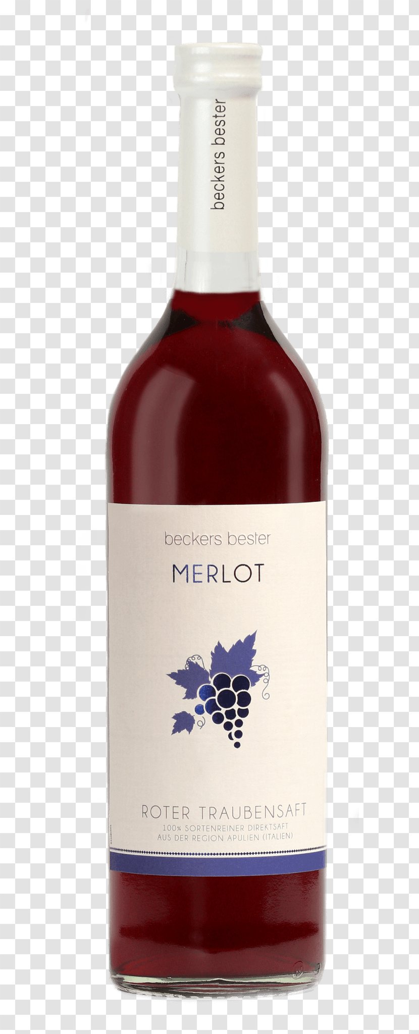 Merlot Red Wine Liqueur Beckers Bester GmbH - Fruchtsaft - Grape Juice Transparent PNG