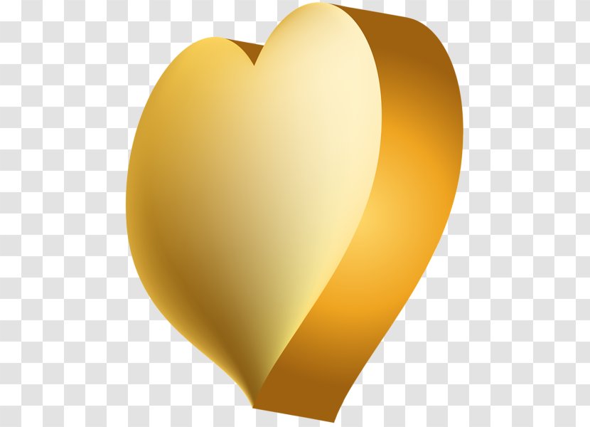 Desktop Wallpaper Clip Art - Computer - Golden Heart Transparent PNG