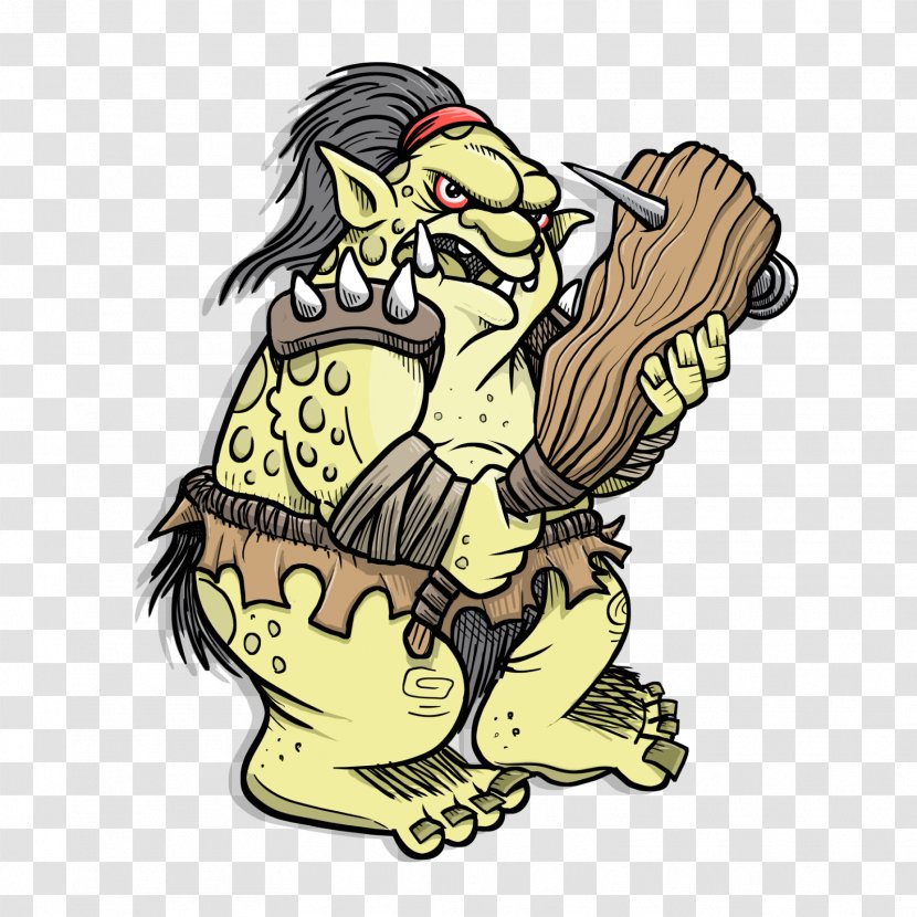 Cartoon Drawing Troll Legendary Creature - Mythical Transparent PNG