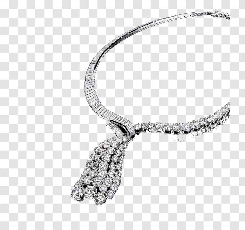 Necklace Jewellery Harry Winston, Inc. Diamond Charms & Pendants - Silver Transparent PNG