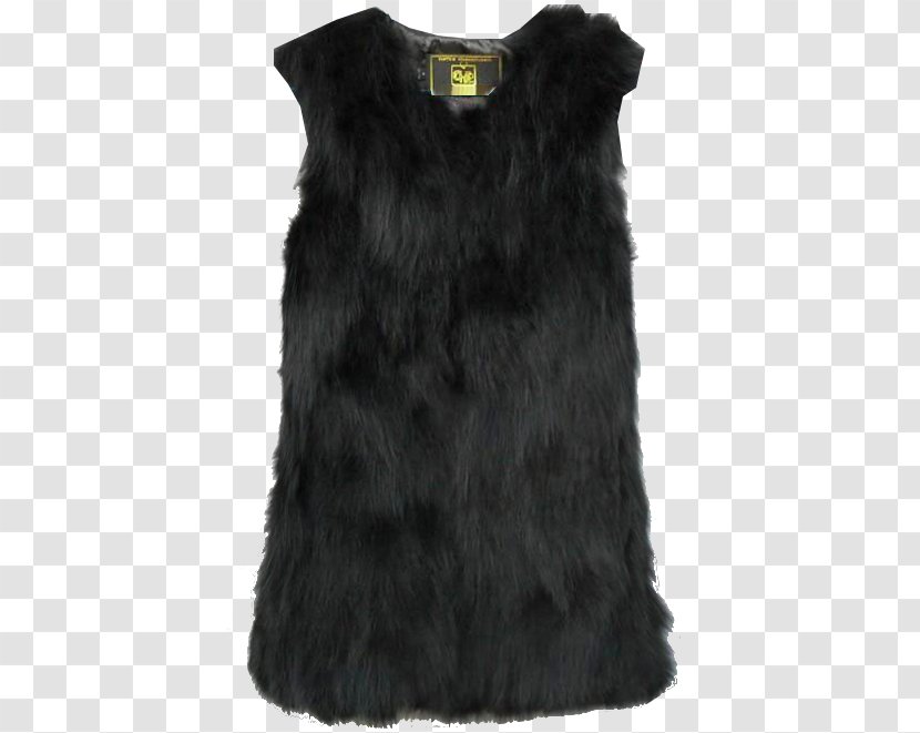 Fur Gilets Black M - Sleeve - Ladies Transparent PNG