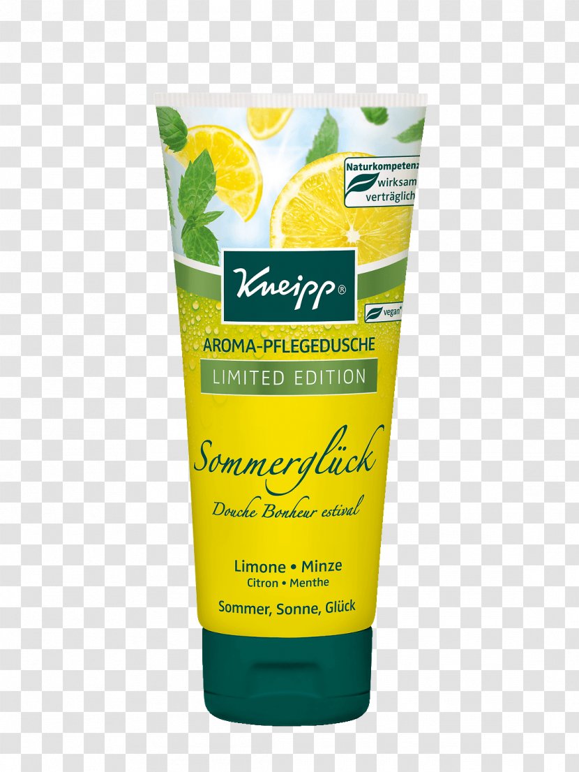 Sunscreen Kneipp Aroma-Pflegedusche Sommerglück Lotion Shower Gel Perfume - Cream Transparent PNG