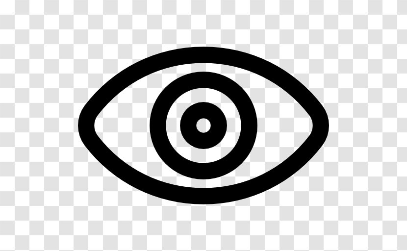 Eyeball Icon - Spiral - Black And White Transparent PNG