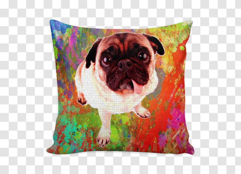 Pug Puppy Dog Breed Throw Pillows - Pillow - American Eskimo Transparent PNG